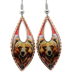 Bear Earrings Created in Appealing Watercolor Artwork