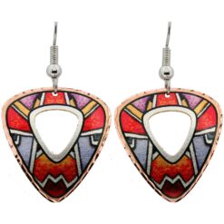 Cutout Triangle Southwestern Colorful Earrings