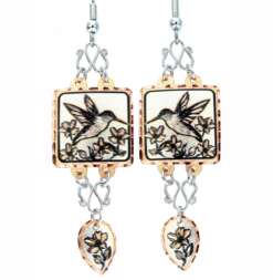 Unique Wire Earrings Hummingbird