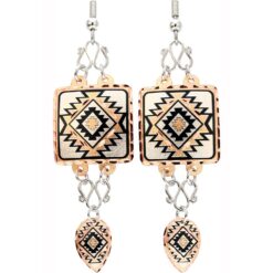 Unique wire copper earrings with SW Native design