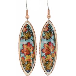 Maple Leaf Earrings Handmade in Vivid Colors