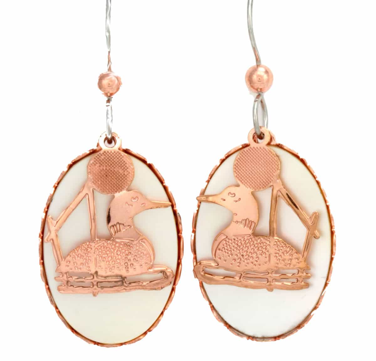 Fashion Earrings, Mother of Pearl Loon Earrings Fashion Earrings, Mother of Pearl Loon Earrings