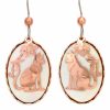 Wholesale Fashion Earrings, Mother of Pearl Cat Earrings
