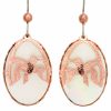 Mother of Pearl & Copper Hummingbird Earrings