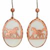 Fashion Earrings, Mother of Pearl Horse Earrings