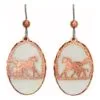 Unique Fashion Earrings, Mother of Pearl Horse Earrings