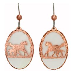 Wholesale Fashion Earrings, Mother of Pearl Horse Earrings