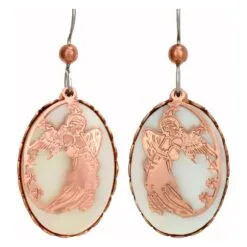 Fashion Earrings, Mother of Pearl Angel Earrings