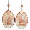 Fashion Earrings, Mother of Pearl Cat Earrings