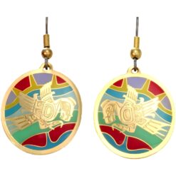 Enamel Native eagle earrings
