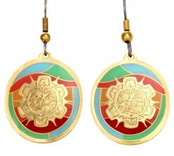 wholesale fashion jewelry Native sun totem earrings