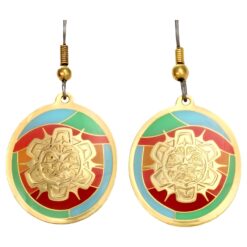 fashion Native sun totem earrings