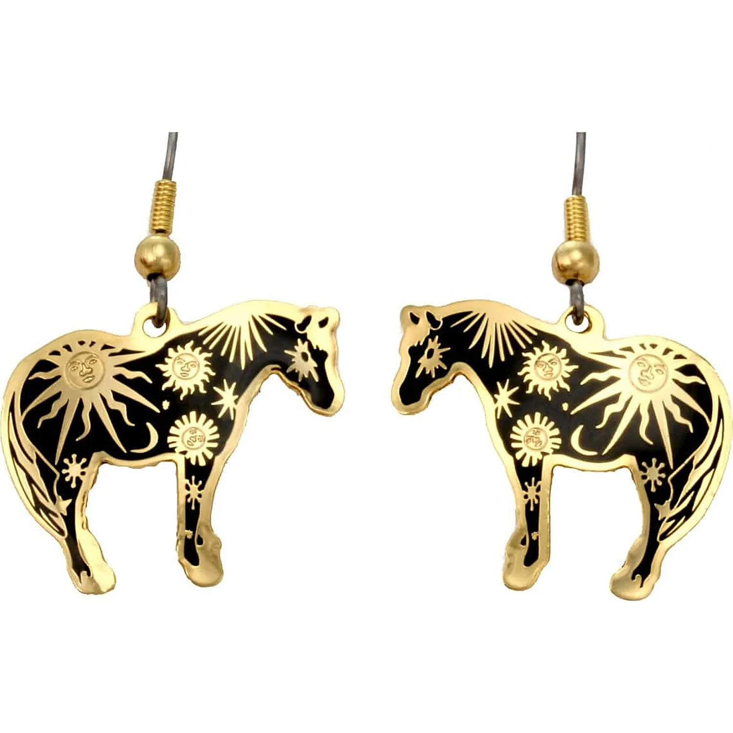 handmade unique jewelry fashion horse earrings