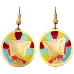 fashion jewelry enamel butterfly earrings