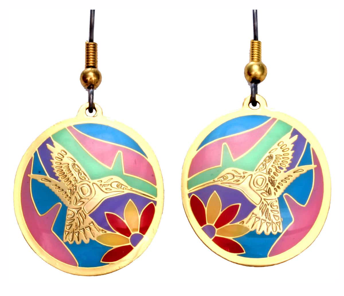 Wholesale Native Hummingbird Earrings, Colorful Epoxy Earrings