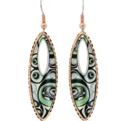 NW Native American Earrings in Green & Blue Colors