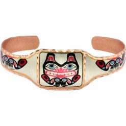 Totemic jewelry bracelets in NW Native bear design