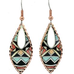 Turquoise & Coral SW Native Earrings
