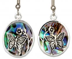 Wholesale Unique Jewelry, Silver Plated Butterfly Earrings