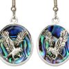 Eagle Earrings Accentuated With Abalone Shells