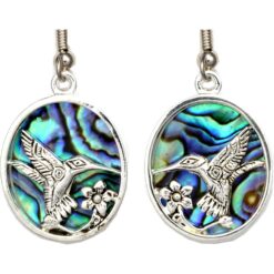 Native Canadian Hummingbird Earrings with Abalone