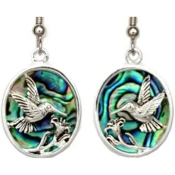 Hummingbird Abalone Earrings