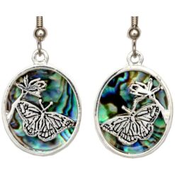Breathtaking Abalone Butterfly Earrings