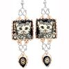 Wire Dangle Earrings Cat