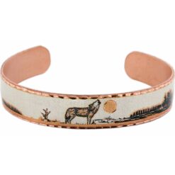 Handcrafted Copper Wolf Bracelets