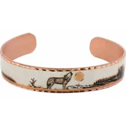 Handcrafted Copper Wolf Bracelets