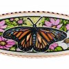 Beautiful colorful flowers and monarch butterfly hair clip