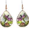 Dragonfly earrings handmade in teardrop shape in gorgeous colors to impress everyone