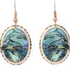 Jumping dolphin earrings created in colorful ocean scene Jumping dolphin earrings created in colorful ocean scene