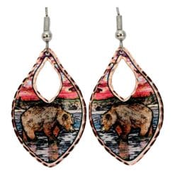 Show your love for Alaska wildlife by wearing these gorgeous grizzly bear earrings