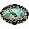 Colorful western bald eagle belt buckles for men