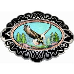 Buy western belt buckles for men, American bald eagle decorated silver color cowboy belt buckles