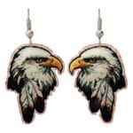 Feathers & Bald Eagle Earrings
