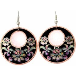 Buy the best handmade jewelry, round colorful flower earrings