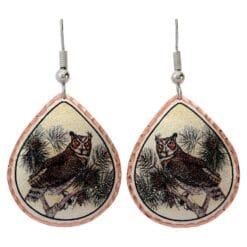 Enchanting great horned owl earrings are sure to impress everyone