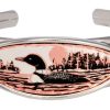 Handcrafted bracelets created in silver color wire bracelet decorated with copper loon design