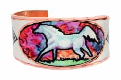 Colorful handmade copper horse rings original and stylish