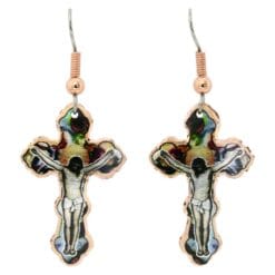Show your love and affection for Jesus by wearing these Jesus on cross earrings