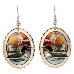 Add a touch of nature-inspired beauty to your look by wearing these gorgeous loon earrings