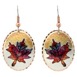Dainty and feminine maple leaf earrings for women