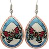 Colorful pretty Northwest Native butterfly earrings