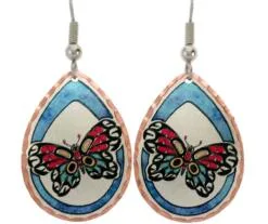 Colorful pretty Northwest Native butterfly earrings