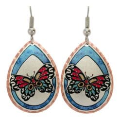 Purchase colorful pretty Northwest Native butterfly earrings that are not only pretty but also fun to wear