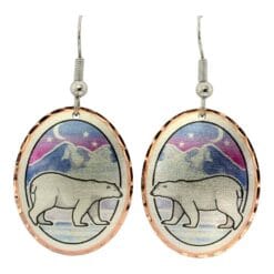 Polar bear earrings made from fine quality materials