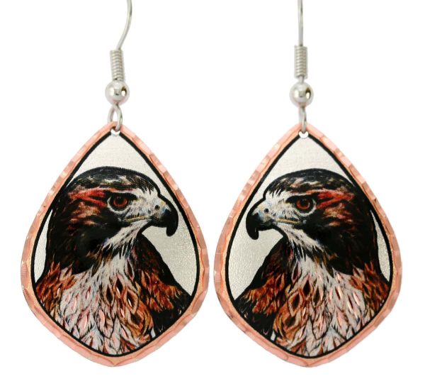 Red hawk earrings created in gorgeous design that never goes out of fashion