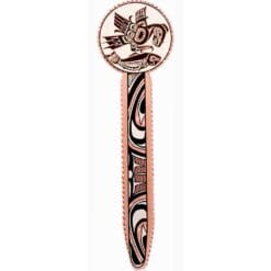 Native Haida eagle and salmon bookmark mysteriously attractive and fascinating